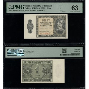 Poland, 1 zloty, October 1, 1938, IJ