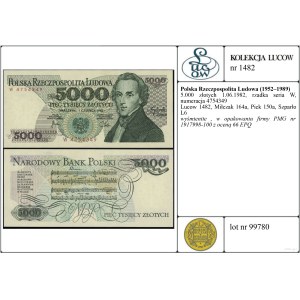 Poland, 5,000 zlotys, June 1, 1982, W