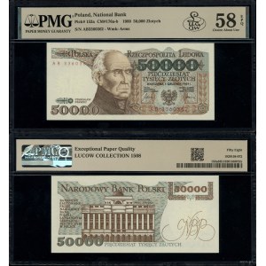 Poland, 50,000 zlotys, December 1, 1989, AB