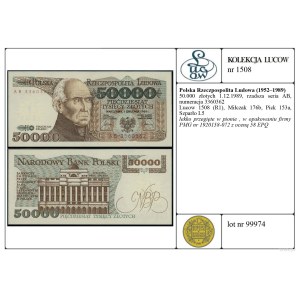 Poland, 50,000 zlotys, December 1, 1989, AB
