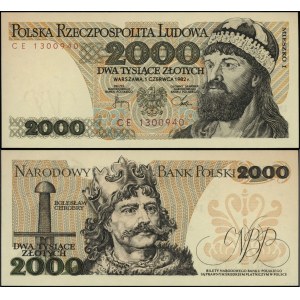 Poland, 2,000 zlotys, June 1, 1982, CE