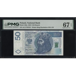 Poland, 50 złotych, January 5, 2012, AC