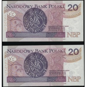 Poľsko, sada: 2 x 20 zlotých, 19. 3. 2025, CE po sebe idúce