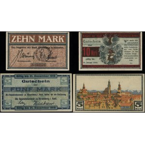 Silesia, Jelenia Góra, set of 2 coupons, 1918–1919