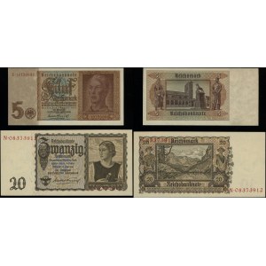 Germany, set: 20 marks (1939) and 5 marks (1942)