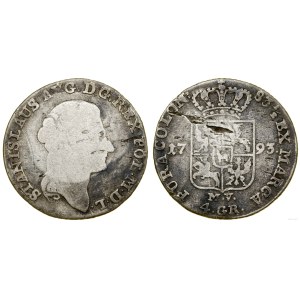 Poland, zloty (4 grosze), 1793 MV, Warsaw