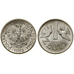 Poland, 1 zloty, 1958, Warsaw