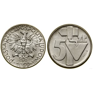 Poland, 5 zlotych, 1959, Warsaw