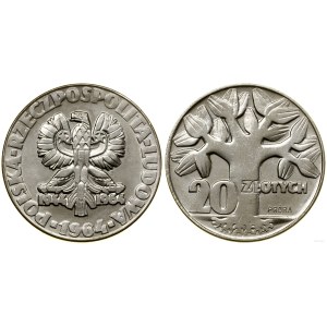 Polska, 20 zlotych, 1964, Warszawa