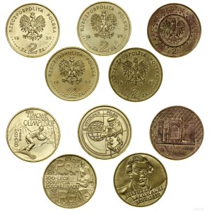 Poland, set of 5 x 2 zlote coins, Warsaw
