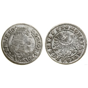 Silesia, 3 kreuzers, 1661 EW, Brzeg