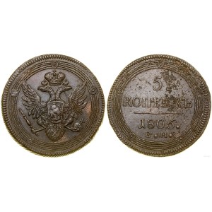Rosja, 5 kopiejek, 1806 EM, Jekaterinburg