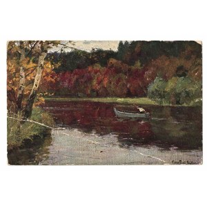 A Man in a Boat, by Peter Paul Müller (1853–1930)