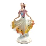 Figurine of a Dancer Holding Her Flowing Dress (Katowice, 1960s–1970s)