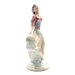 Figurine of a Dancer Holding Her Flowing Dress (Katowice, 1960s–1970s)