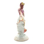 Figurine of a Dancer Holding Her Flowing Dress (Katowice, 1960s–1970s)