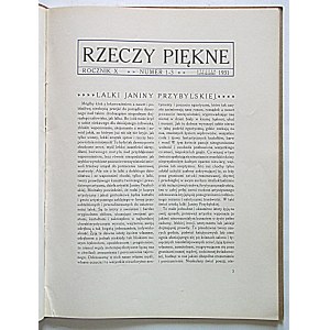 BEAUTIFUL THINGS. The journal of the Municipal Industrial Museum in Kraków. Kraków, January–February–March 1931...