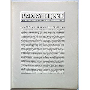 BEAUTIFUL THINGS. Kraków, April–May–June 1931. Vol. X, Nos. 4–6. Size: 22/29 cm. p...