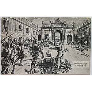 WARSAW. Strasenkampf in Warsschau. Ref. H. u. St. i. L. Postmark date: 1916. Black-and-white