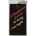 [PENDENTIF PUBLICITAIRE]. Tunsgram Bicolor. Au verso : Pour rouler en toute sécurité la nuit et dans le brouillard...