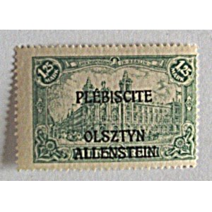 [ZNACZEK POCZTOWY]. Niemiecki znaczek pocztowy, ząbkowany, barwy zielonej o nominale 1...