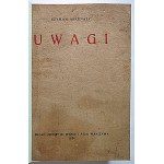 SZYMON ASKENAZY. Notes. Warsaw, 1924. “IGNIS” Printing House (E. Wende &amp; Co.). Printed...