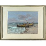 Eugeniusz DZIERŻENCKI (1905 Warsaw – 1990 Sopot), Fisherman by the Boats
