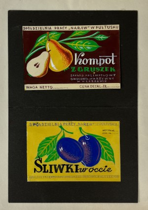 Jerzy HERBST (1907 Humań - 1975 Warszawa), 11 projektów etykiet produktów spożywczych