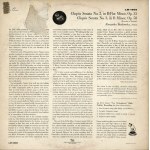 Chopin: Sonata No. 2 in B-flat minor, Op. 35 / Sonata No. 3 in B-flat minor, Op. 58, performed by Alexander Brailowsky (vinyl, 1955)