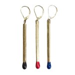 Gold-Plated Earrings: "Three Matches" / Marek Piekarczyk