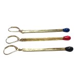 Gold-Plated Earrings: "Three Matches" / Marek Piekarczyk