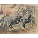 Wojciech WEISS (1875–1950), Horses on a Carousel