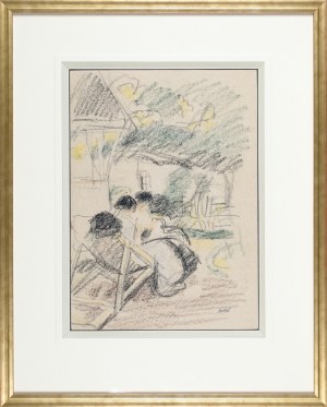 Wojciech WEISS (1875-1950), Scena w ogrodzie