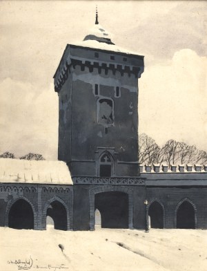 Odo DOBROWOLSKI (1883-1917), Widok na Bramę Floriańską w Krakowie