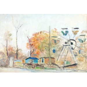 Irena WEISS - ANERI (1888–1981), Amusement Park in Autumn, ca. 1946