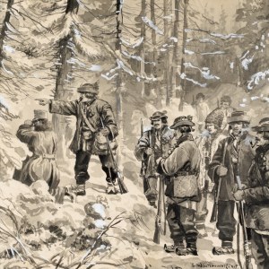 Leonard WINTEROWSKI (1868-1927), Huculi na polowaniu, 1915