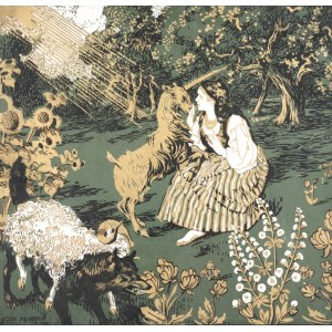 Józef MEHOFFER (1869–1946), Girl with a Unicorn, 1903