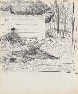 Stanisław KAMOCKI (1875-1944), Chałupa wiejska, lato 1903