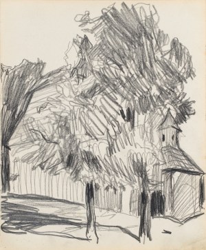 Stanisław KAMOCKI (1875-1944), Wiejski kościółek w drzewach, lato 1903