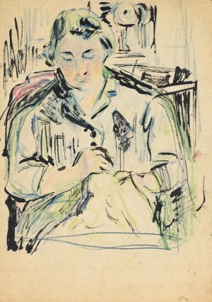 Janina MUSZANKA-ŁAKOMSKA (1920-1982), Kobieta szyjąca