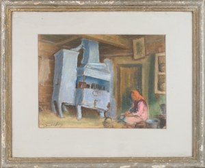 Władysław SERAFIN (1905-1988), W wiejskiej chacie