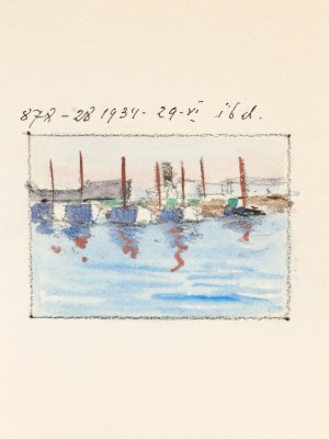 Soter August JAXA-MAŁACHOWSKI (1867-1952), Port w Gdyni, 1934