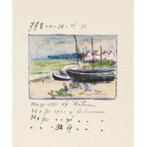 Soter August JAXA-MAŁACHOWSKI (1867-1952), Port na Helu, 1931