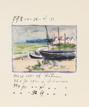Soter August JAXA-MAŁACHOWSKI (1867-1952), Port na Helu, 1931