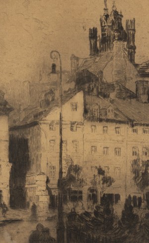 Zofia Stankiewicz (1862 Ryzhiv, Ukraina - 1955 Warszawa), Plac Zamkowy w Warszawie, przed 1939
