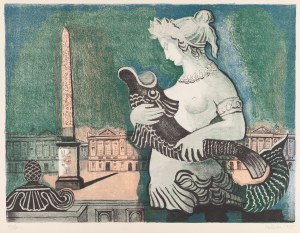 Alicja Halicka (1894 Kraków - 1975 Kraków), Plac de la Concorde w Paryżu, 1955