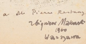 Zbigniew Makowski (1930 Warszawa - 2019 Warszawa), Bez tytułu - praca dwustronna, 1960