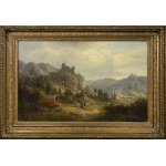 Unknown painter, Western European, 19th century, Landscape with Castle Ruins