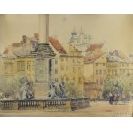 TADEUSZ CIEŚLEWSKI OJCIEC (1870-1956), Kolumna Zygmunta z trytonami, 1921