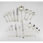 BRUNO WISKEMANN (company founded around 1870), Cutlery set for 12 people and centerpiece (132 pieces total)